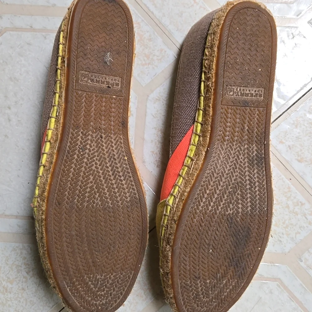 Sperry Espadrilles size 9 beige, lime green and neon details. Super Comfy!! - Picture 4 of 9